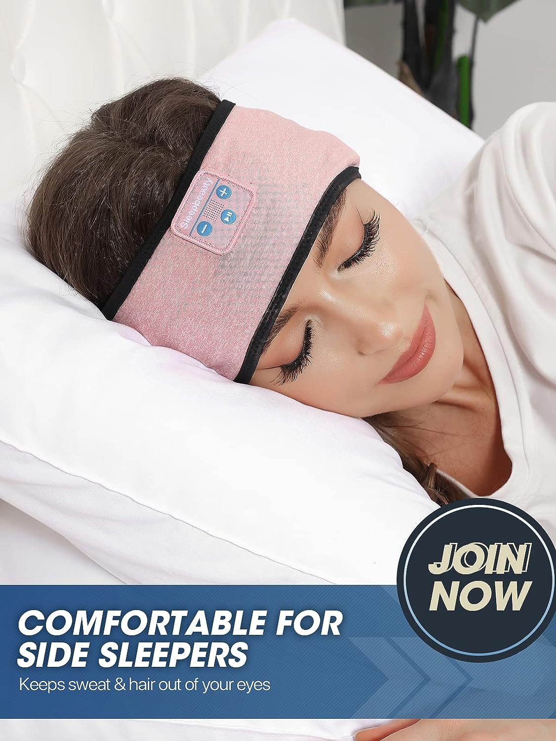 Sleep-Headphones-Wireless-Bluetooth-Headband - Comfy Sleeping Eye Mask Headphones Headset, Sport Headband Earbuds Electronics Tech Gadgets Christmas Birthday Gifts for Women Men Running - Image 2