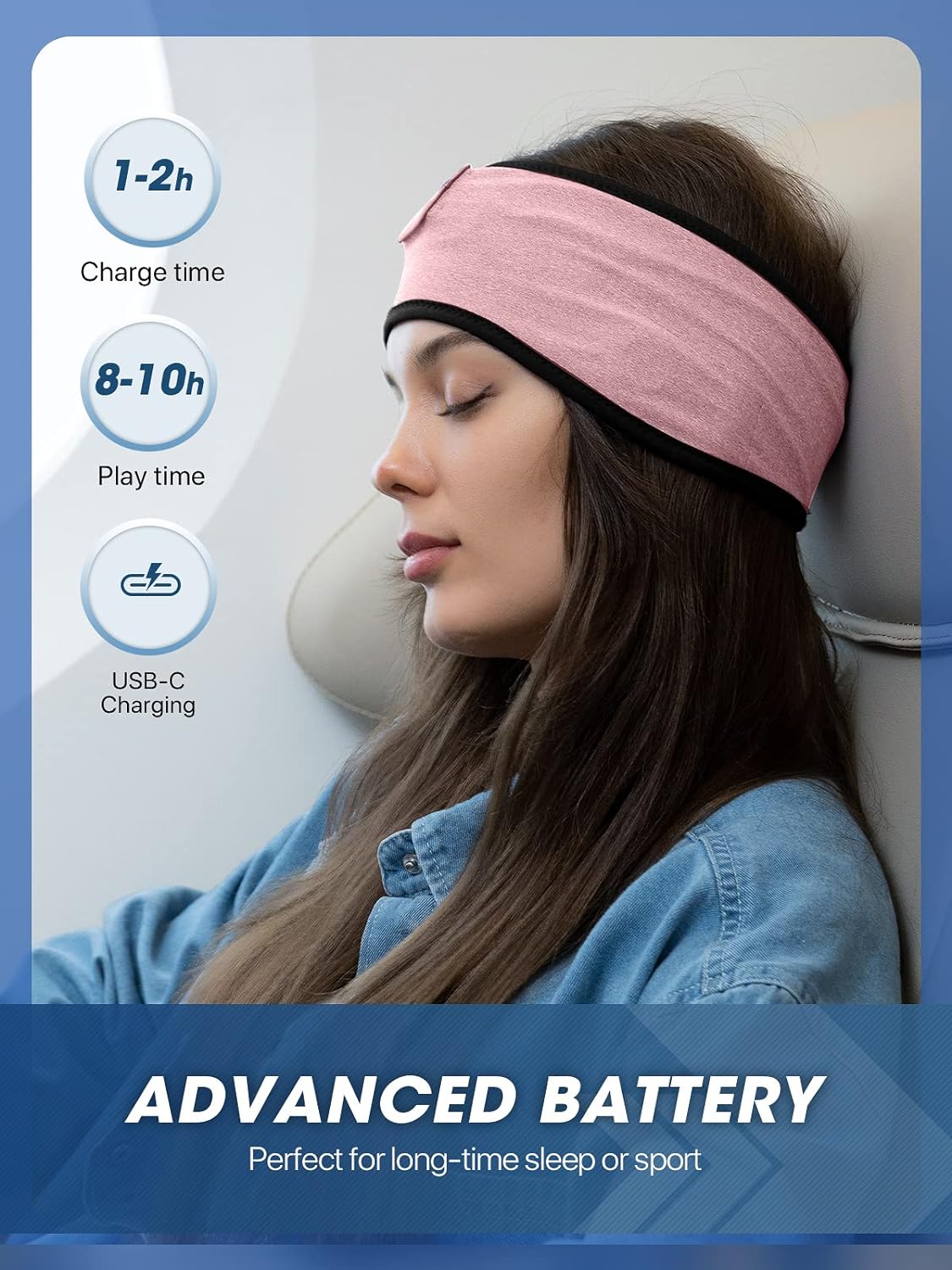 Sleep-Headphones-Wireless-Bluetooth-Headband - Comfy Sleeping Eye Mask Headphones Headset, Sport Headband Earbuds Electronics Tech Gadgets Christmas Birthday Gifts for Women Men Running - Image 4