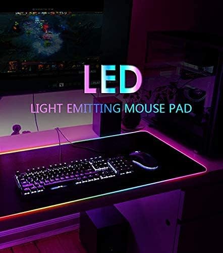 Gaming Mouse Pad, Large Mouse Pad for Desk with Stitched Edges and Non-Slip Rubber Base. Premium Textured Mouse Mat for Gaming Mousepad & Keyboard Pad (RGB-Black) - Image 7