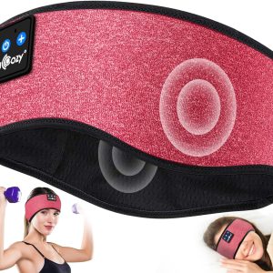 Sleep Headphones Sleep Mask Bluetooth Headband Wireless Music Headband Headphones Earbuds for Side Sleepers Women Men Workout Running Cool Gadgets