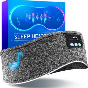 Sleep Headphones Wireless Bluetooth Headband - Comfy Sleeping Eye Mask Headset, Sport Head Band Earbuds Electronics Tech Gadgets Christmas Stocking Stuffers Birthday Gifts for Women Men Running