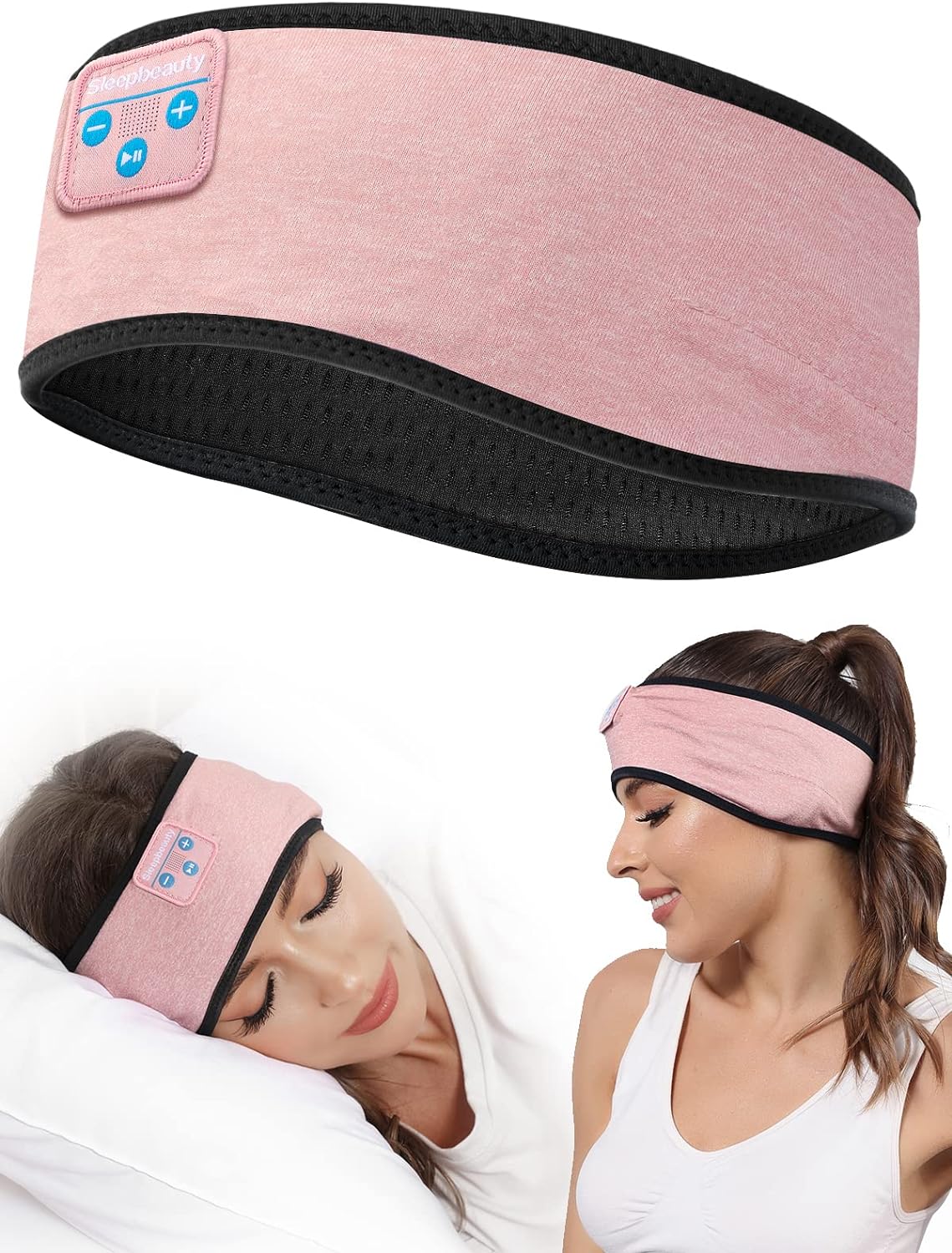 Sleep-Headphones-Wireless-Bluetooth-Headband - Comfy Sleeping Eye Mask Headphones Headset, Sport Headband Earbuds Electronics Tech Gadgets Christmas Birthday Gifts for Women Men Running
